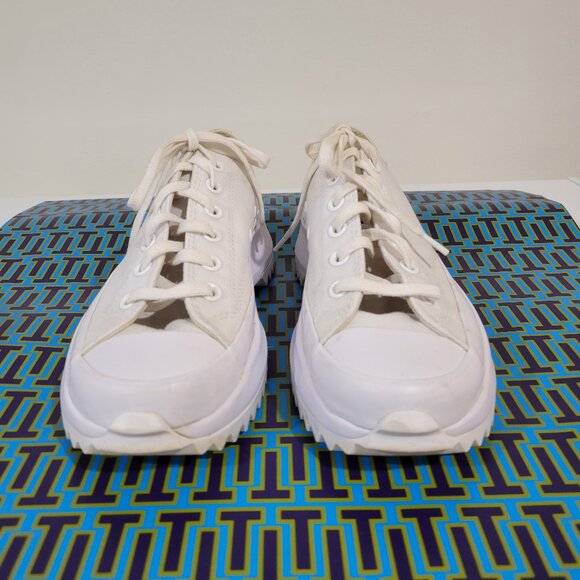 CONVERSE Platform White Canvas Sneaker Size 8.5 - Picture 4 of 12